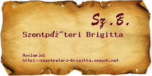 Szentpéteri Brigitta névjegykártya