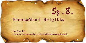 Szentpéteri Brigitta névjegykártya