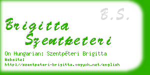 brigitta szentpeteri business card