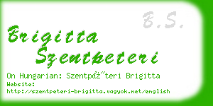 brigitta szentpeteri business card